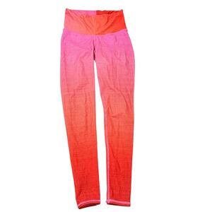 EUC Niyama Sol pink leggings 2 tone flattering Valentines sz S yoga activewear